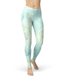 Karamfila Watercolor & Gold V7 - All Over Print Womens Leggings / Yoga or Workout Pants