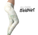 Karamfila Watercolor & Gold V8 - All Over Print Womens Leggings / Yoga or Workout Pants