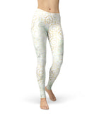 Karamfila Watercolor & Gold V8 - All Over Print Womens Leggings / Yoga or Workout Pants