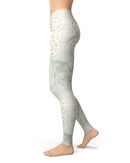 Karamfila Watercolor & Gold V8 - All Over Print Womens Leggings / Yoga or Workout Pants