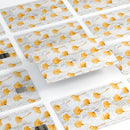 Karamfila Yellow & Gray Floral V10 - Premium Protective Decal Skin-Kit for the Apple Credit Card