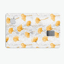 Karamfila Yellow & Gray Floral V10 - Premium Protective Decal Skin-Kit for the Apple Credit Card