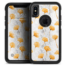 Karamfila Yellow & Gray Floral V10 - Skin Kit for the iPhone OtterBox Cases