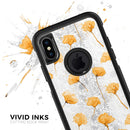 Karamfila Yellow & Gray Floral V10 - Skin Kit for the iPhone OtterBox Cases