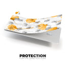 Karamfila Yellow & Gray Floral V11 - Premium Protective Decal Skin-Kit for the Apple Credit Card