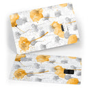 Karamfila Yellow & Gray Floral V11 - Premium Protective Decal Skin-Kit for the Apple Credit Card