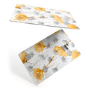 Karamfila Yellow & Gray Floral V11 - Premium Protective Decal Skin-Kit for the Apple Credit Card