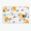 Karamfila Yellow & Gray Floral V11 - Premium Protective Decal Skin-Kit for the Apple Credit Card