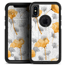 Karamfila Yellow & Gray Floral V11 - Skin Kit for the iPhone OtterBox Cases