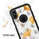 Karamfila Yellow & Gray Floral V11 - Skin Kit for the iPhone OtterBox Cases