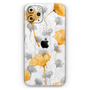Karamfila Yellow & Gray Floral V11  - Protective Skin Wrap & Decal – Compatible with iPhone SE to iPhone 17 Pro Max (All Models)