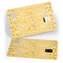 Karamfila Yellow & Gray Floral V12 - Premium Protective Decal Skin-Kit for the Apple Credit Card
