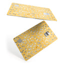 Karamfila Yellow & Gray Floral V12 - Premium Protective Decal Skin-Kit for the Apple Credit Card
