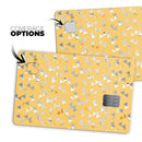 Karamfila Yellow & Gray Floral V12 - Premium Protective Decal Skin-Kit for the Apple Credit Card