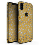 Karamfila Yellow & Gray Floral V12 - iPhone XS MAX, XS/X, 8/8+, 7/7+, 5/5S/SE Skin-Kit (All iPhones Available)