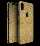 Karamfila Yellow & Gray Floral V12 - iPhone XS MAX, XS/X, 8/8+, 7/7+, 5/5S/SE Skin-Kit (All iPhones Available)