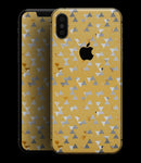 Karamfila Yellow & Gray Floral V12 - iPhone XS MAX, XS/X, 8/8+, 7/7+, 5/5S/SE Skin-Kit (All iPhones Available)