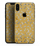 Karamfila Yellow & Gray Floral V12 - iPhone XS MAX, XS/X, 8/8+, 7/7+, 5/5S/SE Skin-Kit (All iPhones Available)