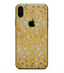 Karamfila Yellow & Gray Floral V12 - iPhone XS MAX, XS/X, 8/8+, 7/7+, 5/5S/SE Skin-Kit (All iPhones Available)