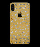 Karamfila Yellow & Gray Floral V12 - iPhone XS MAX, XS/X, 8/8+, 7/7+, 5/5S/SE Skin-Kit (All iPhones Available)