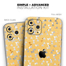 Karamfila Yellow & Gray Floral V12  - Protective Skin Wrap & Decal – Compatible with iPhone SE to iPhone 17 Pro Max (All Models)
