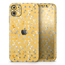 Karamfila Yellow & Gray Floral V12  - Protective Skin Wrap & Decal – Compatible with iPhone SE to iPhone 17 Pro Max (All Models)