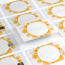 Karamfila Yellow & Gray Floral V13 - Premium Protective Decal Skin-Kit for the Apple Credit Card