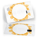 Karamfila Yellow & Gray Floral V13 - Premium Protective Decal Skin-Kit for the Apple Credit Card