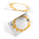 Karamfila Yellow & Gray Floral V13 - Premium Protective Decal Skin-Kit for the Apple Credit Card