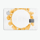 Karamfila Yellow & Gray Floral V13 - Premium Protective Decal Skin-Kit for the Apple Credit Card
