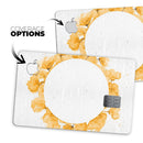 Karamfila Yellow & Gray Floral V13 - Premium Protective Decal Skin-Kit for the Apple Credit Card