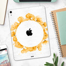 Karamfila Yellow & Gray Floral V13 - Full Body Skin Decal for the Apple iPad Pro 12.9", 11", 10.5", 9.7", Air or Mini (All Models Available)