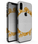 Karamfila Yellow & Gray Floral V13 - iPhone XS MAX, XS/X, 8/8+, 7/7+, 5/5S/SE Skin-Kit (All iPhones Available)