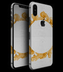 Karamfila Yellow & Gray Floral V13 - iPhone XS MAX, XS/X, 8/8+, 7/7+, 5/5S/SE Skin-Kit (All iPhones Available)