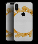 Karamfila Yellow & Gray Floral V13 - iPhone XS MAX, XS/X, 8/8+, 7/7+, 5/5S/SE Skin-Kit (All iPhones Available)