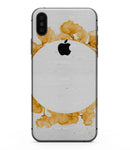 Karamfila Yellow & Gray Floral V13 - iPhone XS MAX, XS/X, 8/8+, 7/7+, 5/5S/SE Skin-Kit (All iPhones Available)