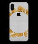 Karamfila Yellow & Gray Floral V13 - iPhone XS MAX, XS/X, 8/8+, 7/7+, 5/5S/SE Skin-Kit (All iPhones Available)