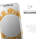 Karamfila Yellow & Gray Floral V13  - Protective Skin Wrap & Decal – Compatible with iPhone SE to iPhone 17 Pro Max (All Models)