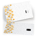 Karamfila Yellow & Gray Floral V14 - Premium Protective Decal Skin-Kit for the Apple Credit Card