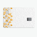 Karamfila Yellow & Gray Floral V14 - Premium Protective Decal Skin-Kit for the Apple Credit Card