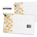 Karamfila Yellow & Gray Floral V14 - Premium Protective Decal Skin-Kit for the Apple Credit Card