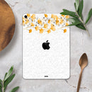 Karamfila Yellow & Gray Floral V14 - Full Body Skin Decal for the Apple iPad Pro 12.9", 11", 10.5", 9.7", Air or Mini (All Models Available)