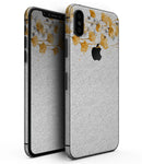 Karamfila Yellow & Gray Floral V14 - iPhone XS MAX, XS/X, 8/8+, 7/7+, 5/5S/SE Skin-Kit (All iPhones Available)