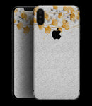 Karamfila Yellow & Gray Floral V14 - iPhone XS MAX, XS/X, 8/8+, 7/7+, 5/5S/SE Skin-Kit (All iPhones Available)