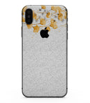 Karamfila Yellow & Gray Floral V14 - iPhone XS MAX, XS/X, 8/8+, 7/7+, 5/5S/SE Skin-Kit (All iPhones Available)