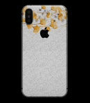 Karamfila Yellow & Gray Floral V14 - iPhone XS MAX, XS/X, 8/8+, 7/7+, 5/5S/SE Skin-Kit (All iPhones Available)