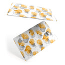 Karamfila Yellow & Gray Floral V15 - Premium Protective Decal Skin-Kit for the Apple Credit Card