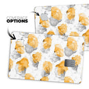 Karamfila Yellow & Gray Floral V15 - Premium Protective Decal Skin-Kit for the Apple Credit Card