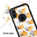 Karamfila Yellow & Gray Floral V15 - Skin Kit for the iPhone OtterBox Cases