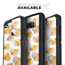 Karamfila Yellow & Gray Floral V15 - Skin Kit for the iPhone OtterBox Cases